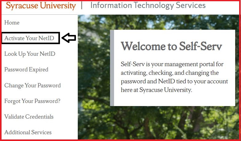 Activate Syracuse University MySlice Account