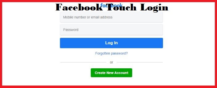 Facebook Touch Login