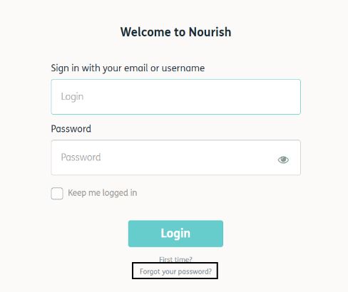 How to Reset Nourish Login Care Password