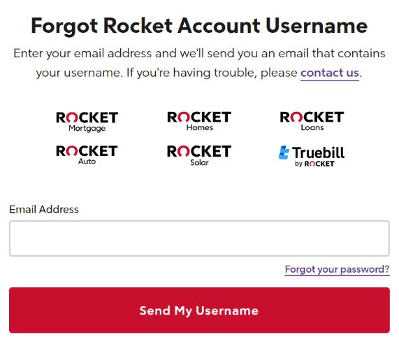 Recover Rocket Mortgage Login Username