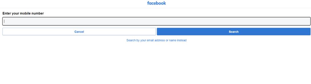 Reset Facebook Touch Login Password