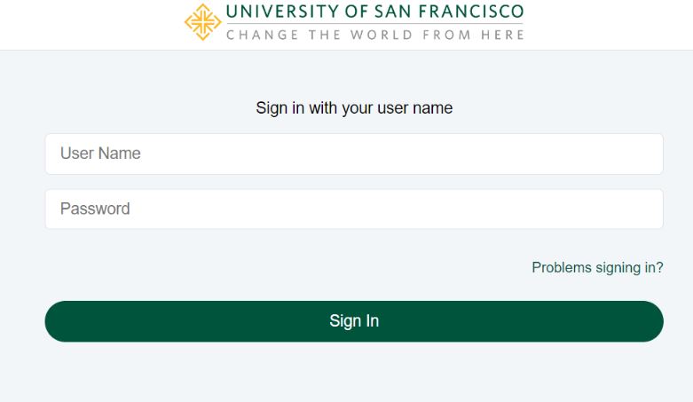 USFCA Students set up MyUSF Account