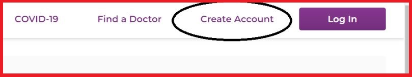 select create account from menubar