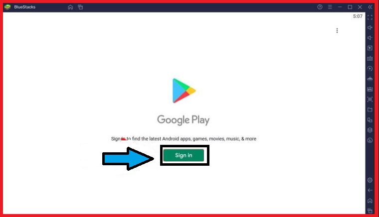 Google play sign in bluestacks