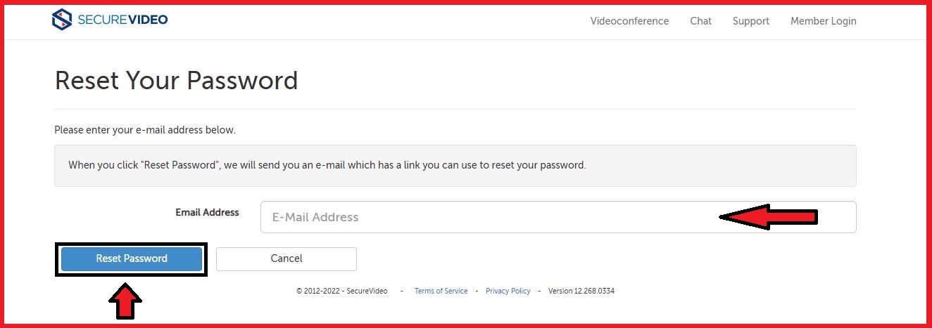How to Reset Secure Video Login Password