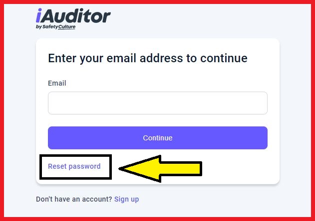 How to Reset iAuditor Login Password