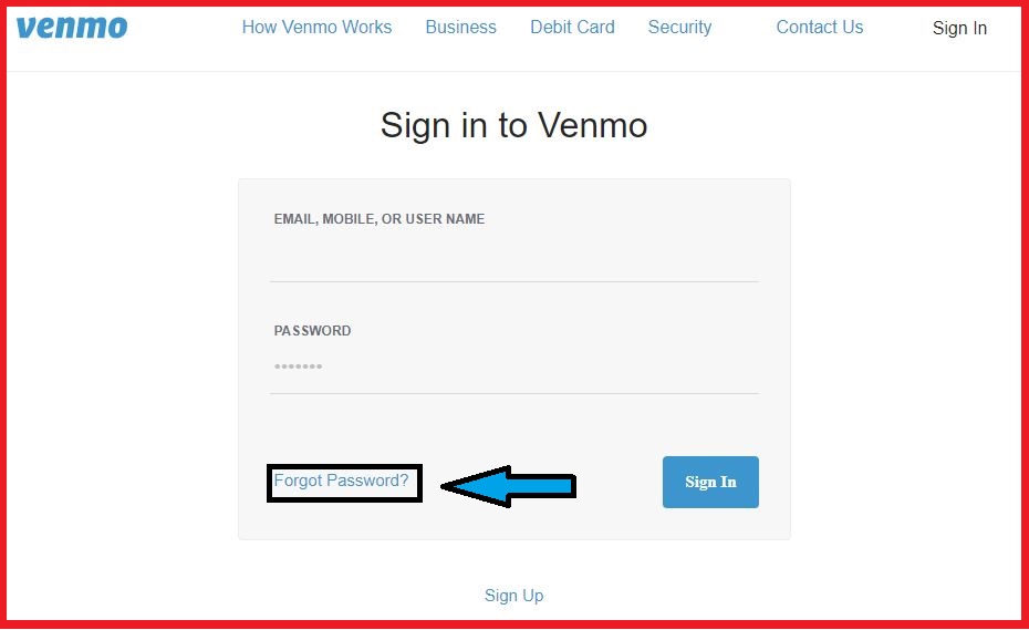 Reset Venmo Credit Card Login Password