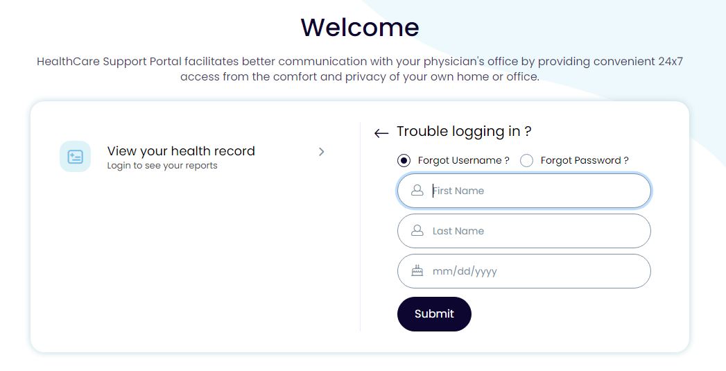Arnot Health Patient Portal – Forgot Password