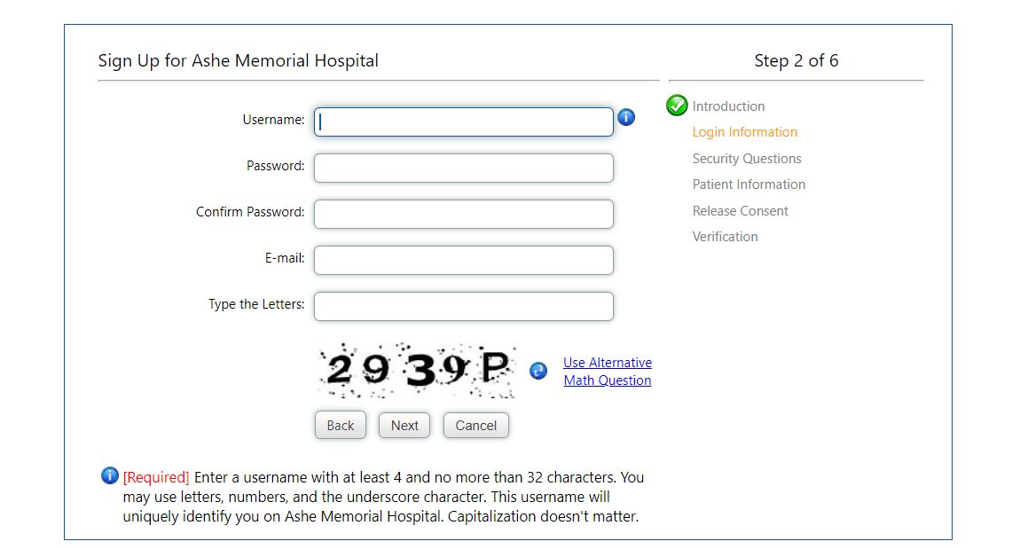 Ashe Patient Portal Sign In