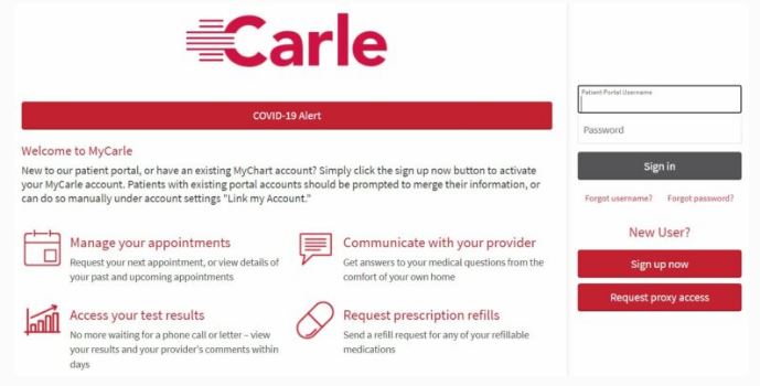 Carle Patient Portal account