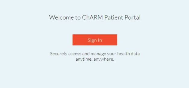 ChARM Patient Portal login