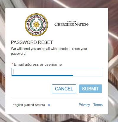 Cherokee Nation Patient Portal – Forgot password.