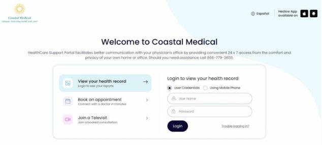 Coastal Medical Patient Portal Login