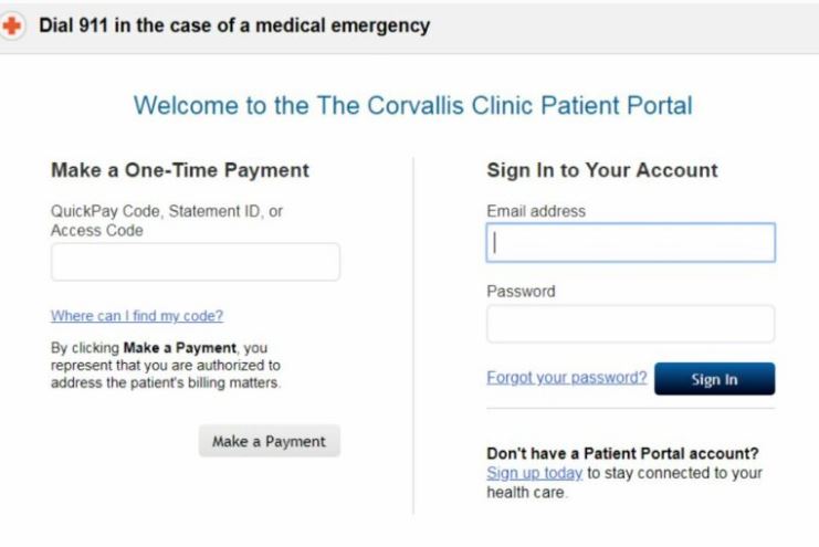 Corvallis Clinic Patient Portal Login