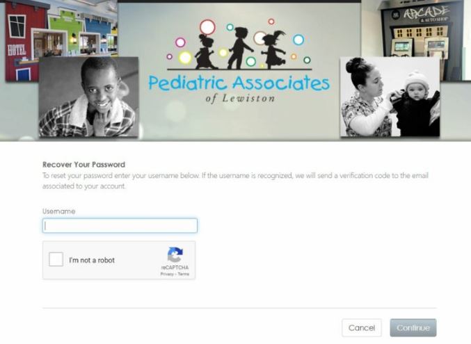 reset Pediatric Associates Patient Portal