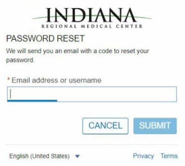 IRMC Patient Portal Password Reset