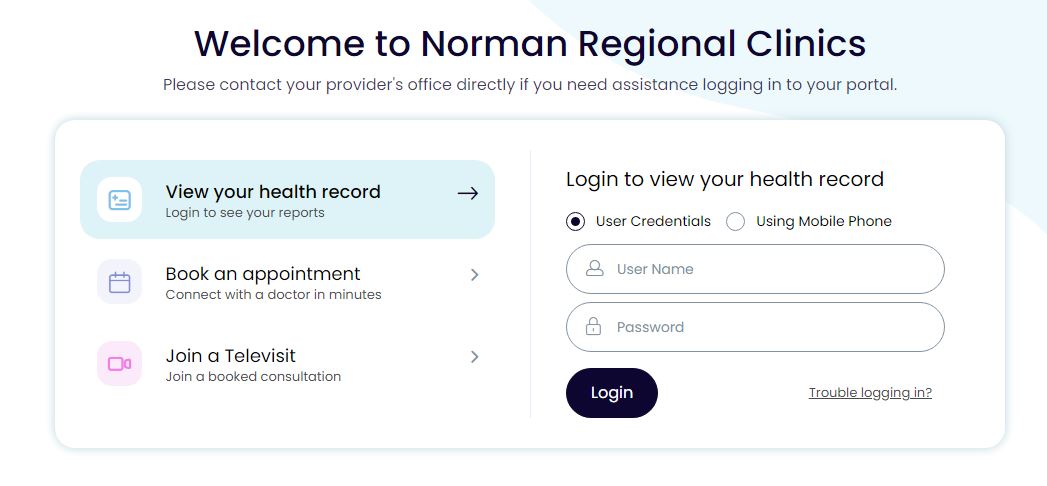 Norman Regional Patient Portal Login
