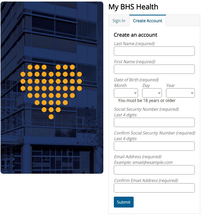 Sign Up for BHS Patient Portal