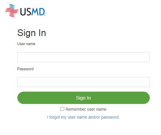 USMD Patient Portal login