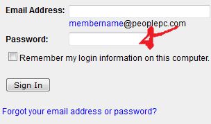 Peoplepc Webmail Login step