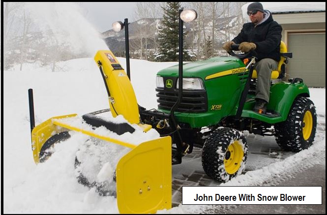 John Deere With Snow Blower 